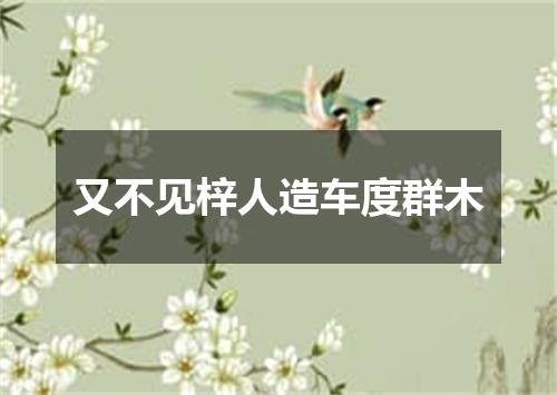 又不见梓人造车度群木