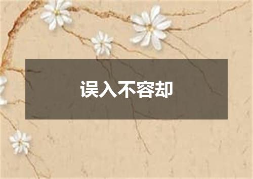误入不容却