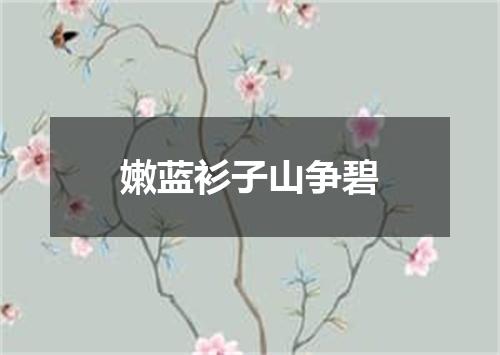 嫩蓝衫子山争碧