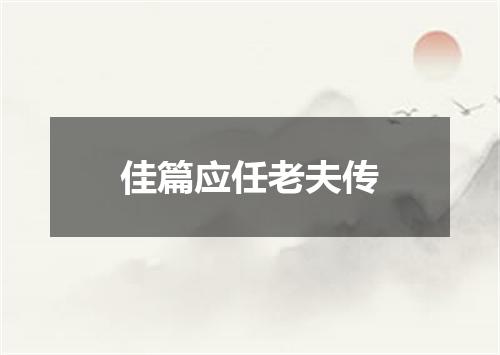 佳篇应任老夫传