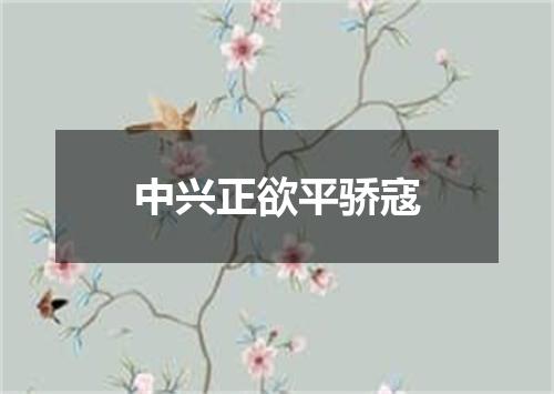 中兴正欲平骄寇