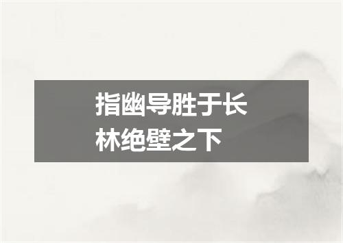 指幽导胜于长林绝壁之下