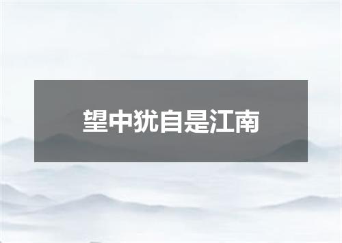 望中犹自是江南