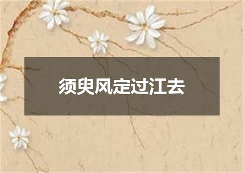须臾风定过江去