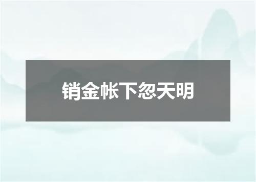 销金帐下忽天明