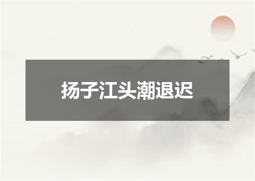 扬子江头潮退迟