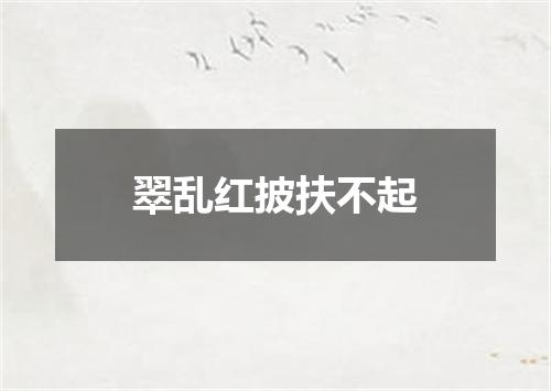 翠乱红披扶不起