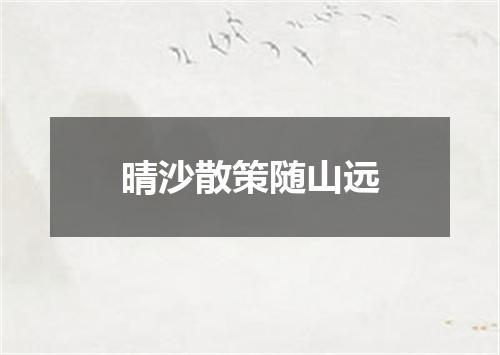 晴沙散策随山远