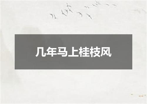 几年马上桂枝风