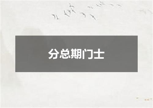 分总期门士