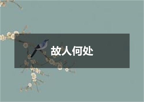故人何处