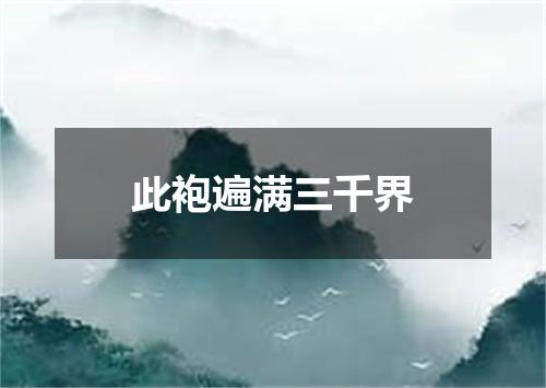 此袍遍满三千界