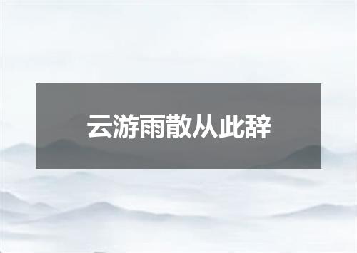 云游雨散从此辞