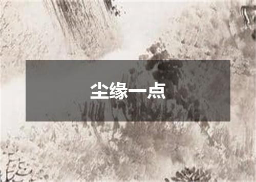 尘缘一点