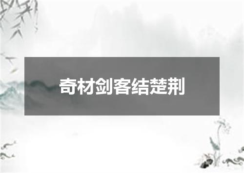 奇材剑客结楚荆