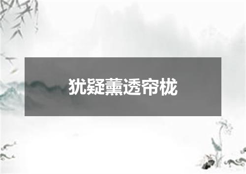 犹疑薰透帘栊