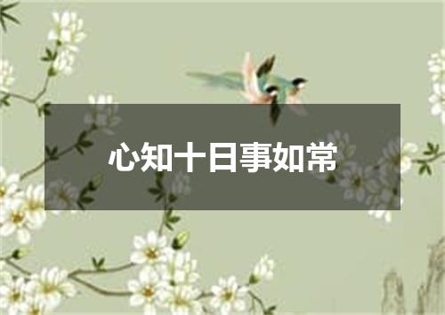 心知十日事如常