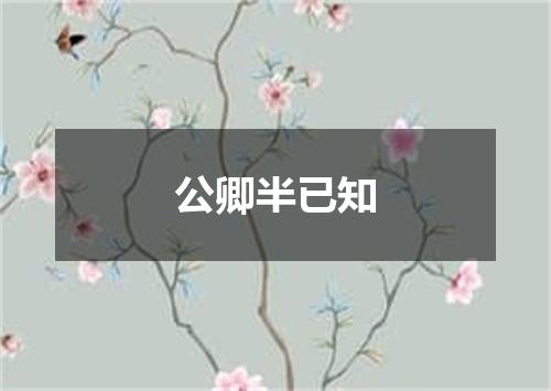 公卿半已知
