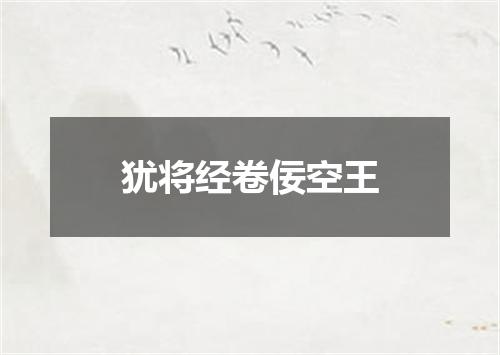 犹将经卷佞空王