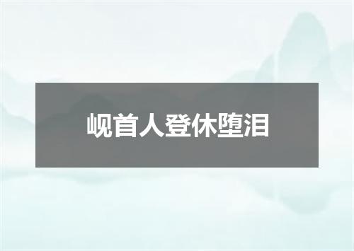 岘首人登休堕泪