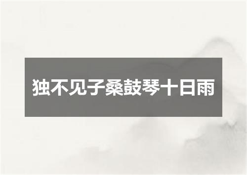 独不见子桑鼓琴十日雨
