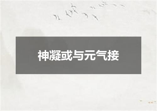 神凝或与元气接
