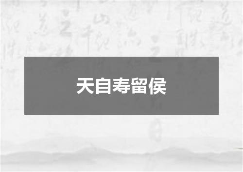 天自寿留侯