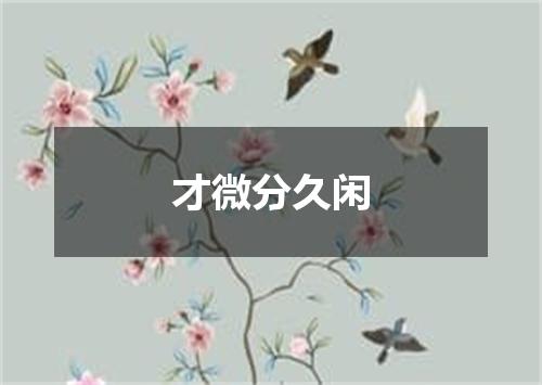 才微分久闲