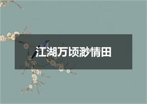 江湖万顷渺情田