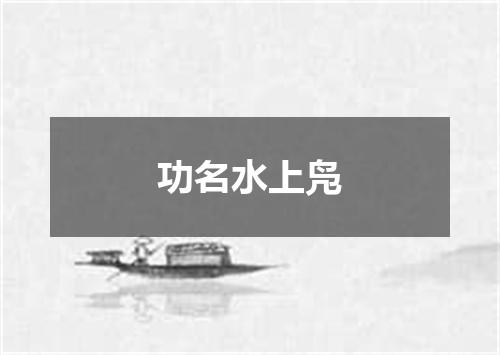 功名水上凫