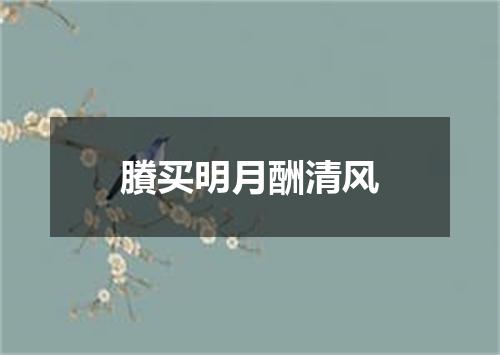 賸买明月酬清风