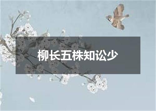 柳长五株知讼少