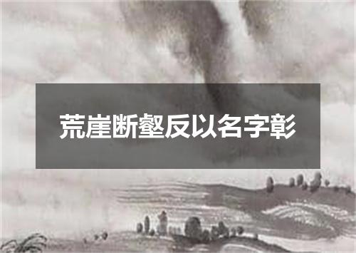 荒崖断壑反以名字彰
