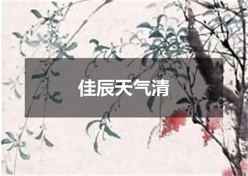 佳辰天气清
