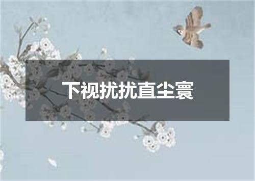下视扰扰直尘寰