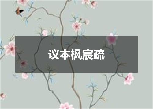 议本枫宸疏