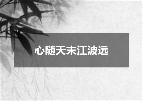 心随天末江波远