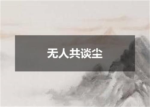 无人共谈尘