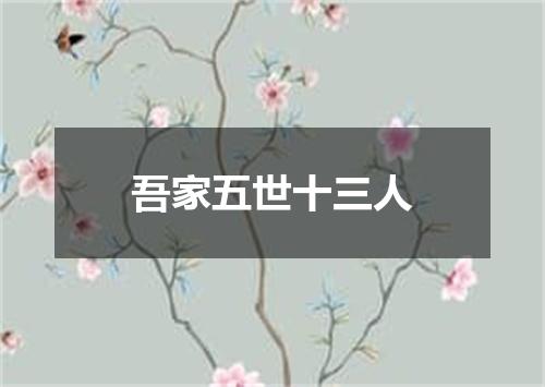吾家五世十三人