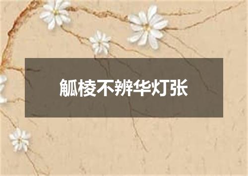 觚棱不辨华灯张