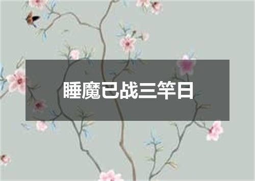 睡魔已战三竿日