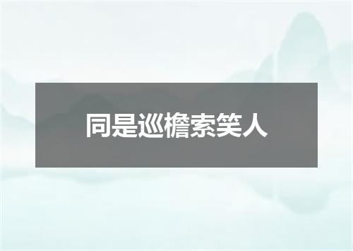 同是巡檐索笑人