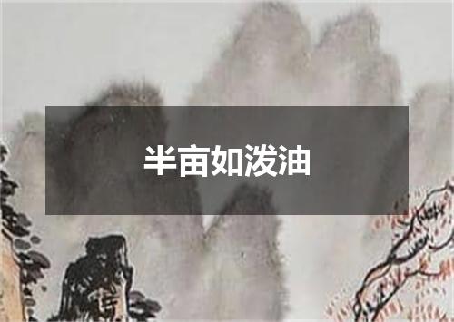 半亩如泼油