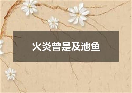 火炎曾是及池鱼