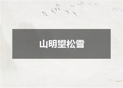 山明望松雪