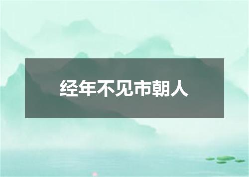 经年不见市朝人