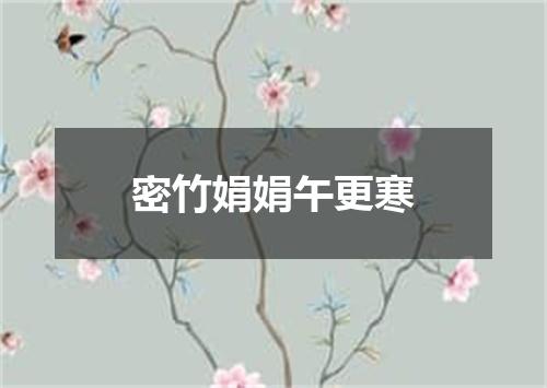 密竹娟娟午更寒