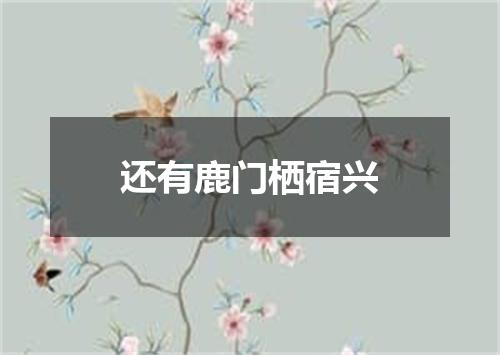 还有鹿门栖宿兴