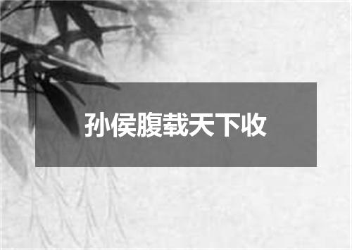 孙侯腹载天下收