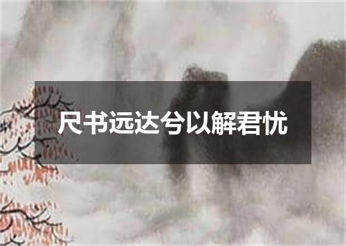 尺书远达兮以解君忧